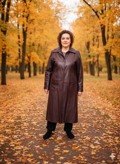 Плащ кожаный натуральный