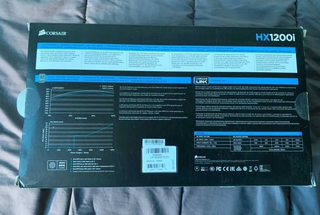 Corsair HX1200i Захранване за компютър