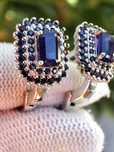 925 Cercei argint cu safir