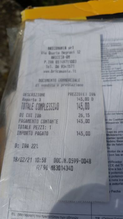 Drujbă pt curățat pomi si lucrat la înălțime