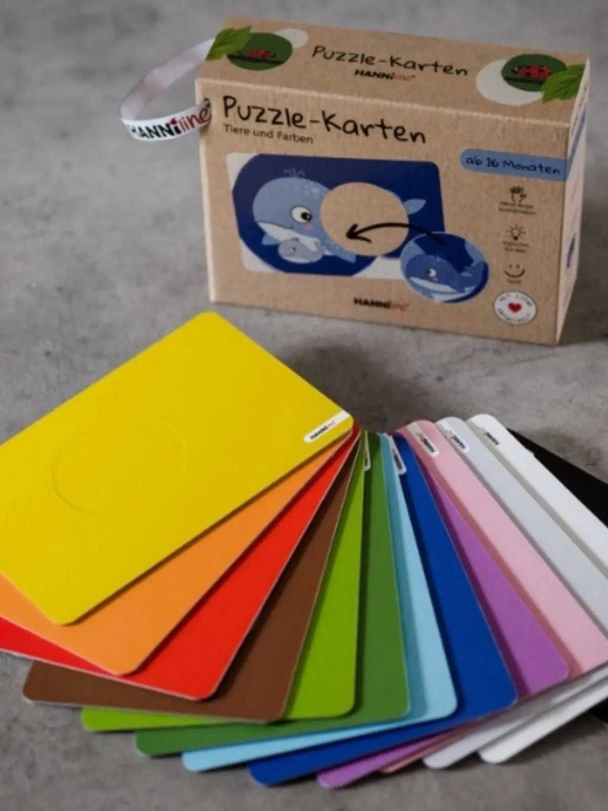 Carduri puzzle jucarie educativa fabricata in EU - animale si culori