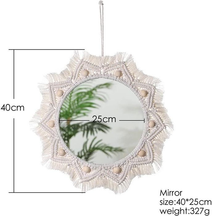 Oglinda Tiamu Macrame cu macrameu