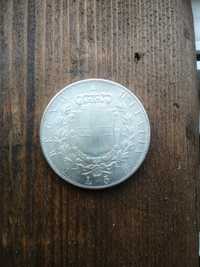 Moneda 5 lire 1870 argint Italia