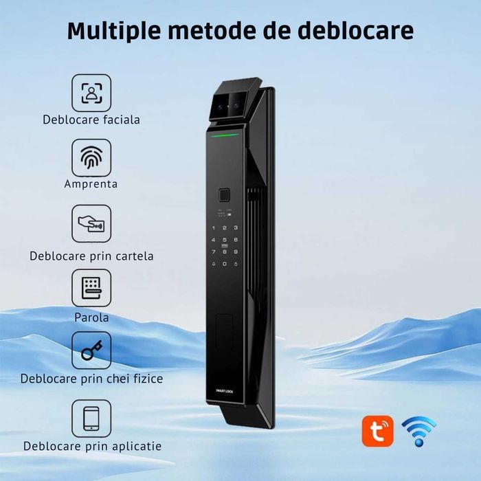 Incuietoare Inteligenta H007, cu Camera, Recunoastere Faciala 3D.