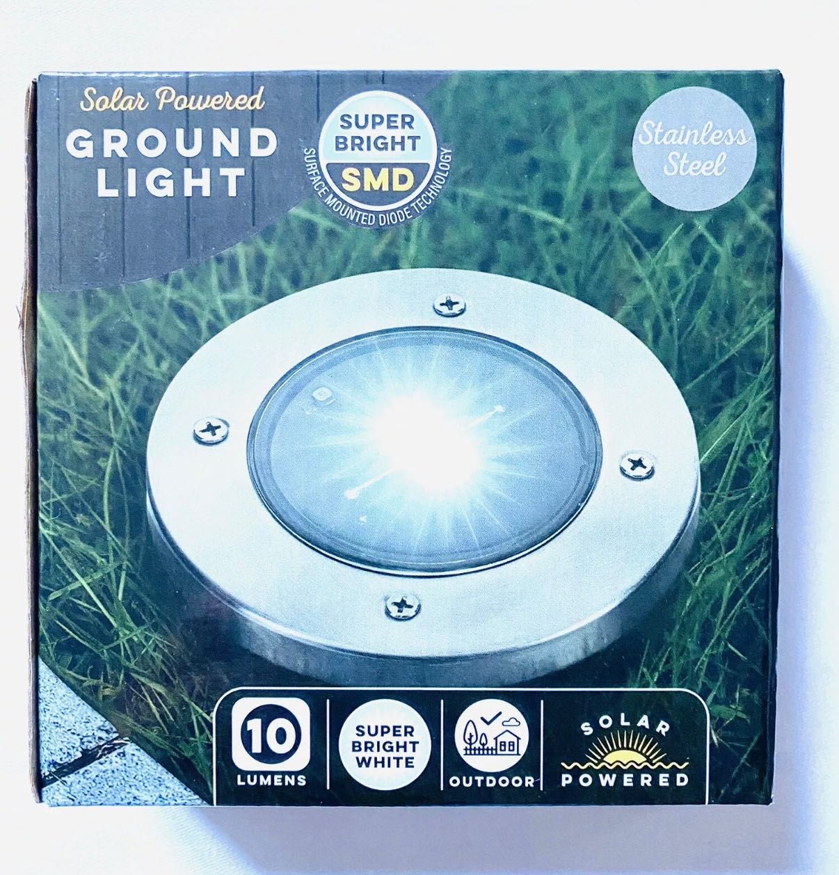 Соларна Градинска Лампа от Неръждаема Стомана 10 Lumens