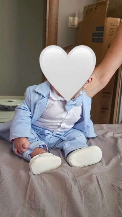 Бебешки официален костюм + ПОДАРЪК Обувчици
