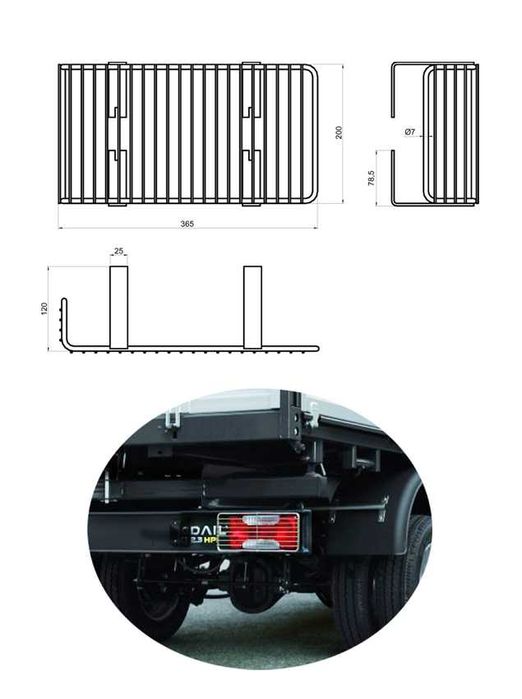 Grilaj grila protectie stop lampa iveco daily stanga dreapta bara