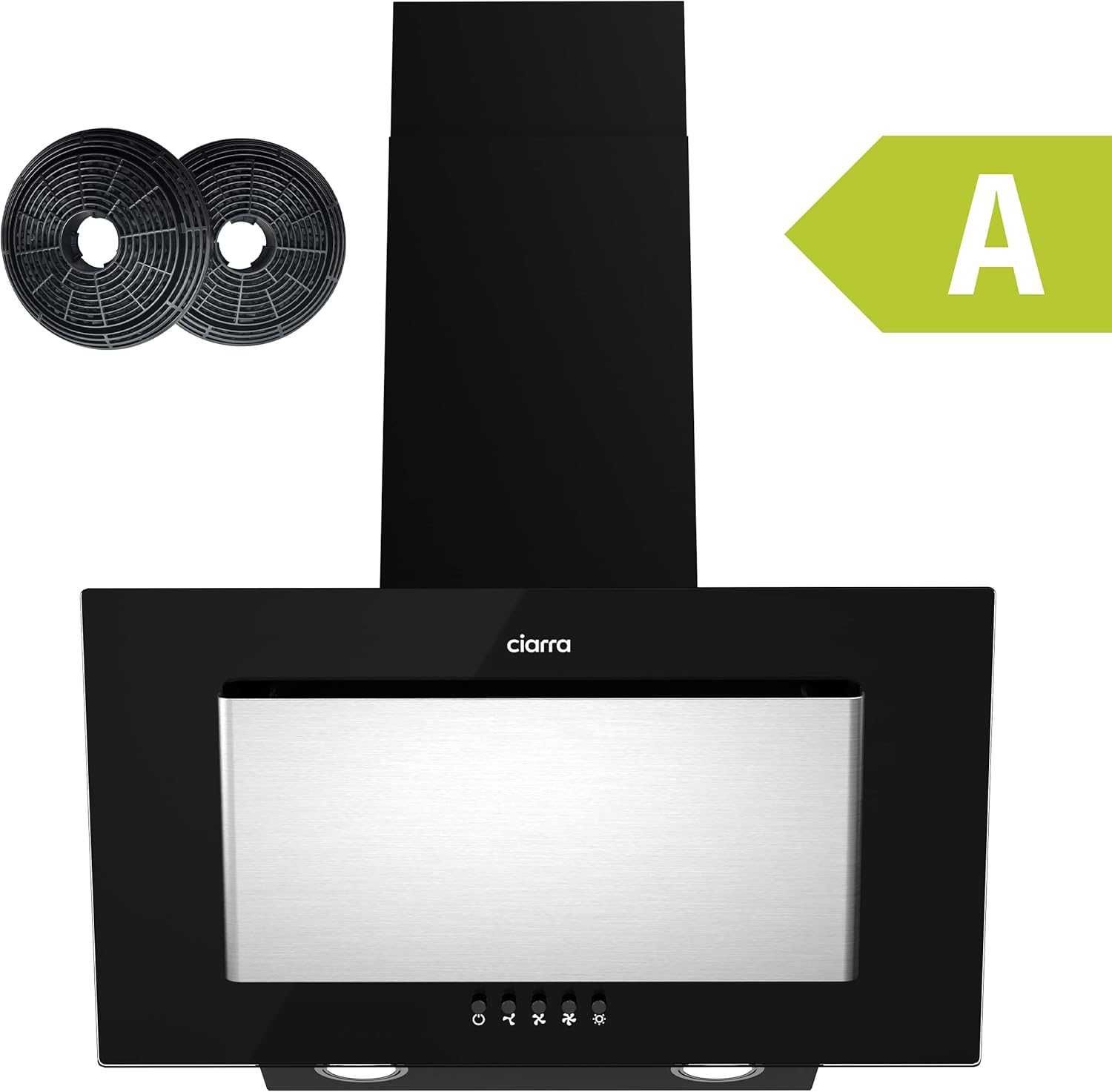 Аспиратор Ciarra 60см (CBCB6736D) 70W до 350m³/h Енергиен клас A
