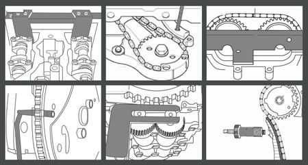 BMW N43 1.6; 2.0 бензинов двигател верижно задвижване/К-т за зацепване