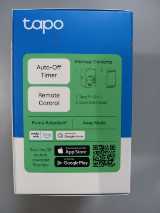 Prizā inteligente TP-LINK Tapo P110, Wi-Fi, 3680W, 16A, alb