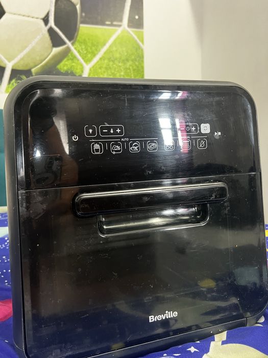 Airfryer, friteuza cu aer cald si rotisor, fara ulei, Breville 10 L