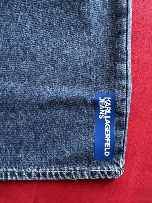 Blugi Karl Lagerfeld pantaloni scurti 3/4 trei sferturi blugi scurti