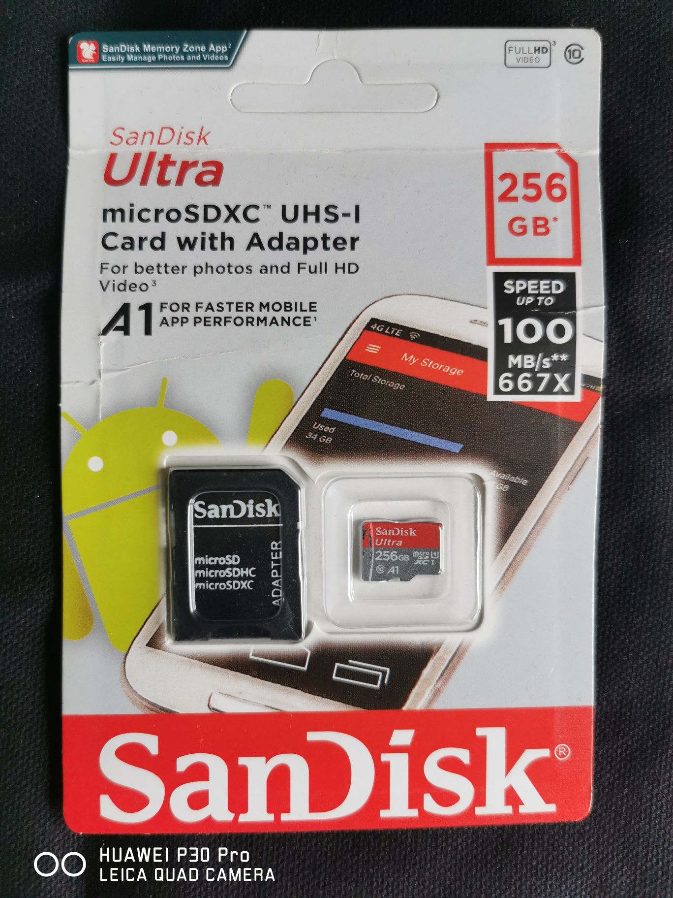 Card de memorie microSDXC UHS-I 256 GB SanDisk Ultra