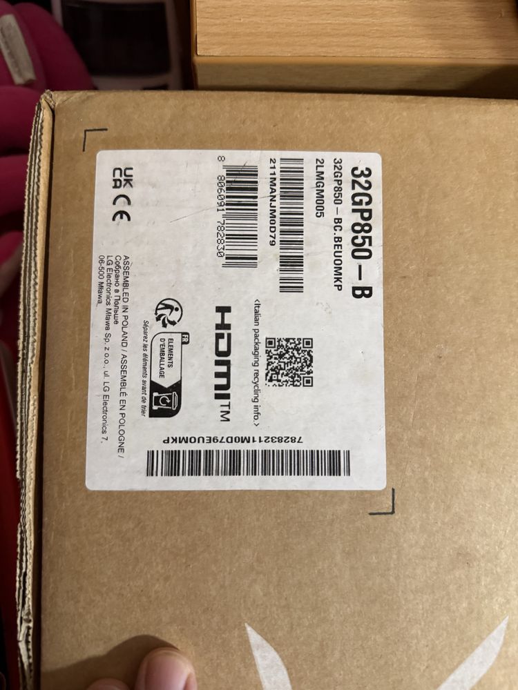 31,5'' LG UltraGear QHD Nano IPS 1ms Gaming Monitor - 32GP850-B