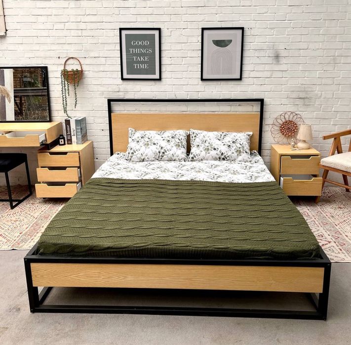 Loft dizayndagi spalniy krovat спальный кроват одноместный двухместный