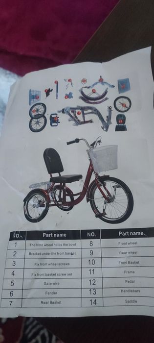 Vând tricicleta nou nouță cu pedale pentru adulți !