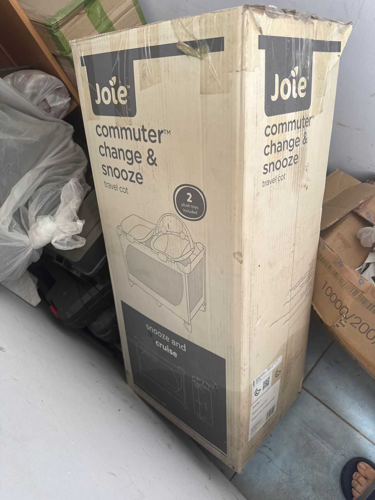 Манеж Joie Commuter change & snooze зеленого цвета