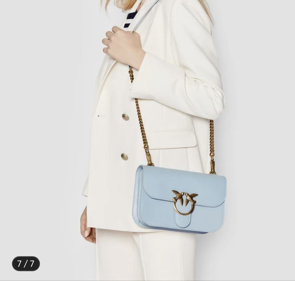 Чанта light blue -PINKO