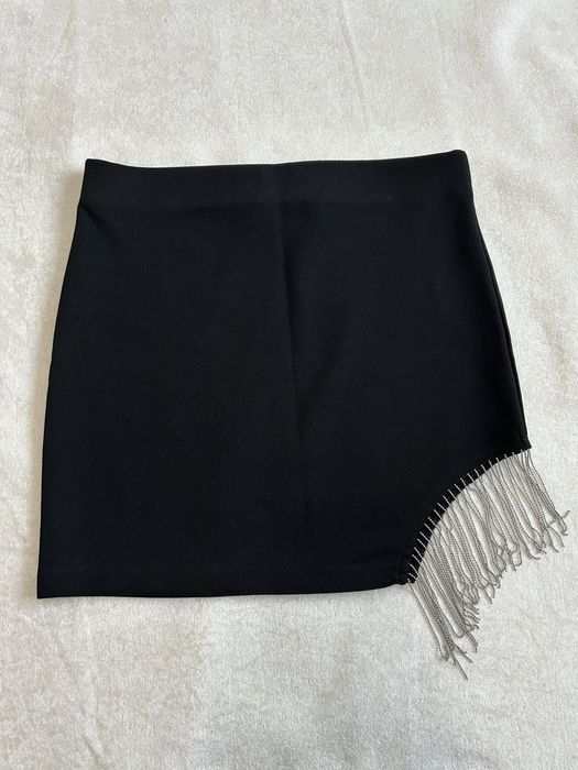 Черна официална къса пола