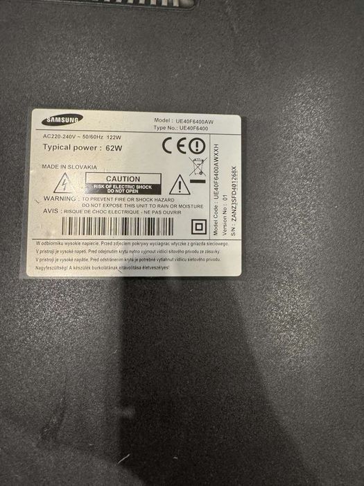 Samsung модел ue40f6400aw 40 инча smart tv
