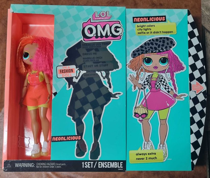 LOL Surprise OMG Păpușă Neonlicious si Lady diva la Modă cu Cutie