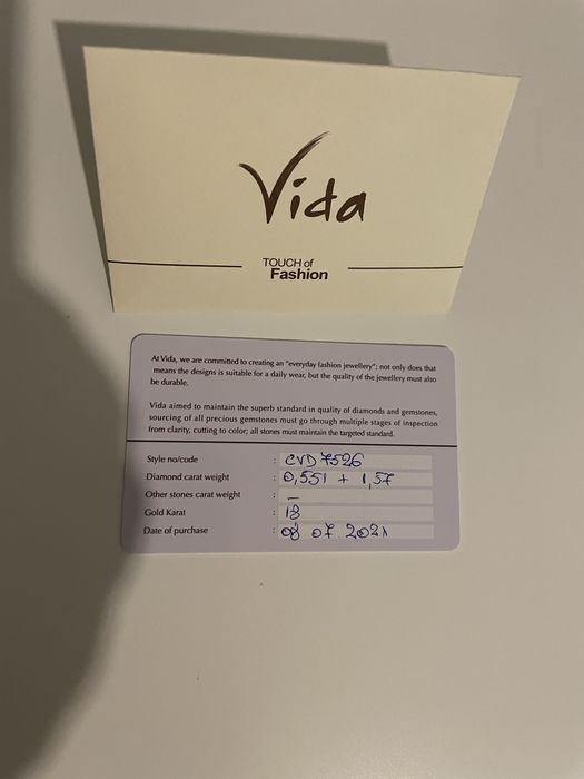 Set bijuterii din aur de 18 ct cu diamante albastre si diamante transp