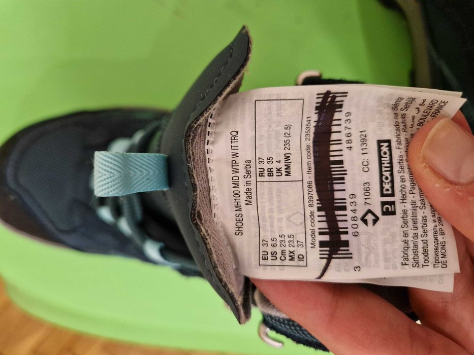 Непромокаеми туристически обувки 37 номер