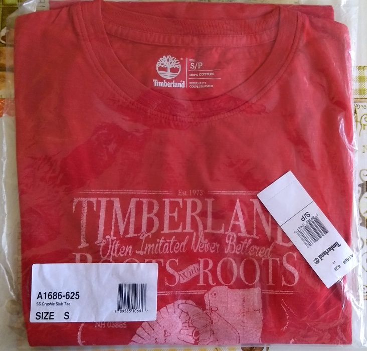 НОВИ! Timberland тениска и мъжка риза с къс ръкав, р-р S