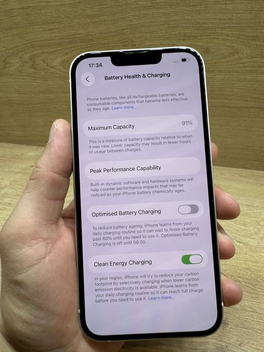 iPhone 13 128Gb Alb 91% battery life