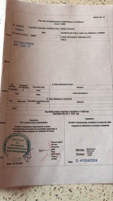 Vand teren extravilan Tuzla