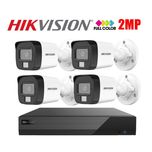 HIKVISION 2MP Система за Видеонаблюдение с 4 Камери COLORVU и DVR