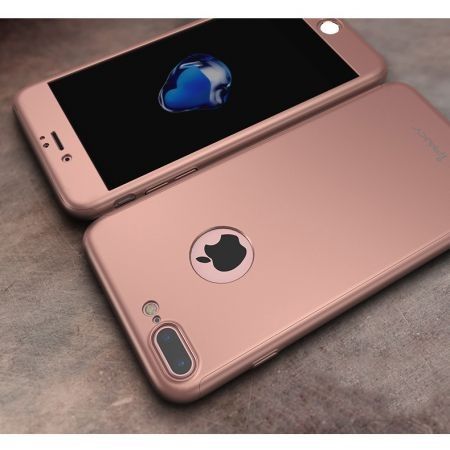 Husa Apple iPhone 8Plus,FullBody Elegance Luxury iPaky Rose Gold+folie