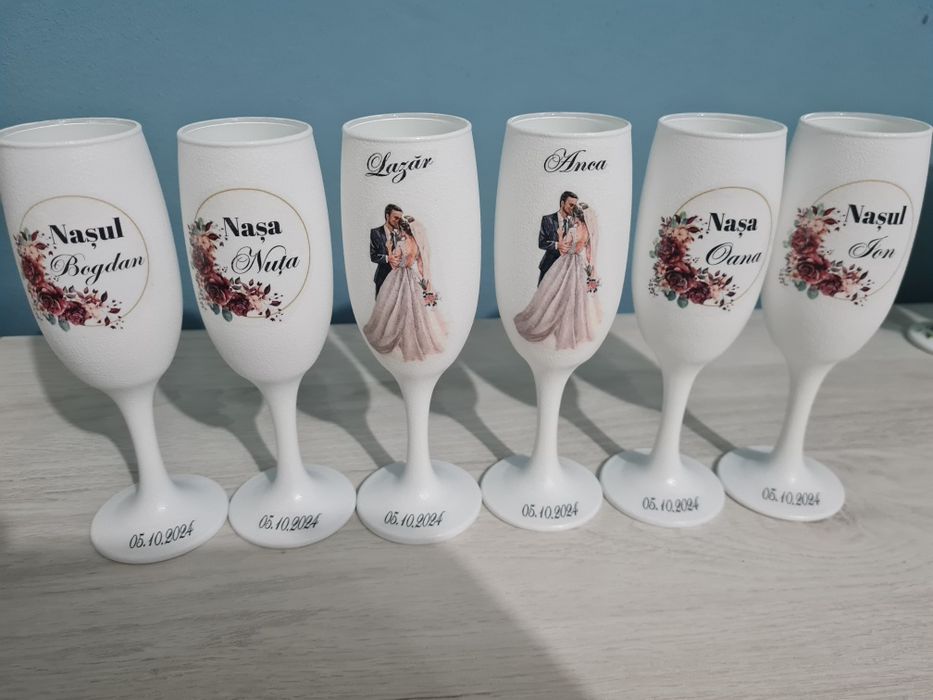Pahare nuntă personalizate