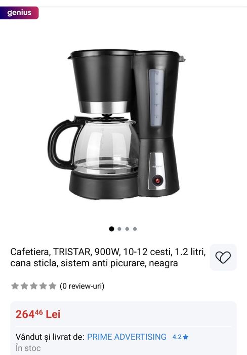 Cafetiera Tristar 1.2l