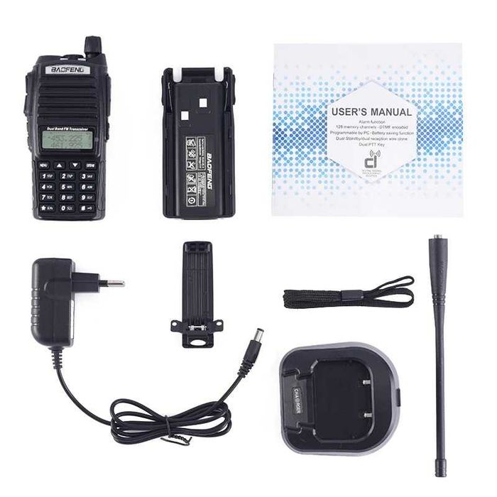 Радиостанция Baofeng UV-82 с мощност 8W, FM, DTMF, VOX