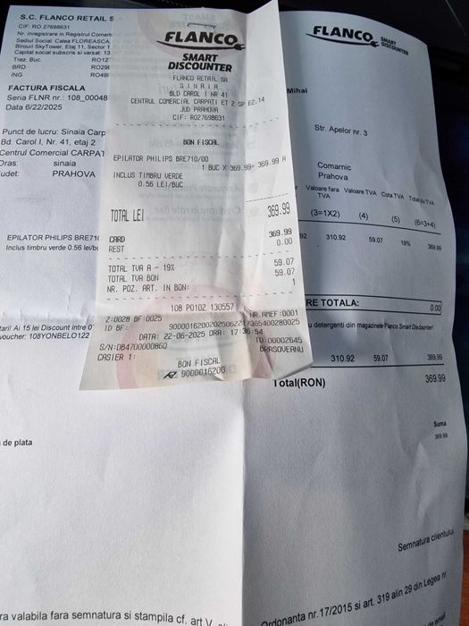 Epilator Philips nou/nefolosit
