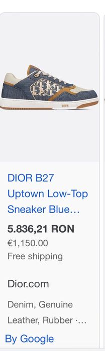 Sneakers Dior B27 Uptow Denim