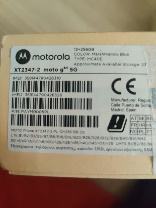 Smartphone Motorola G84, Dual SIM, 256GB, 12GB RAM