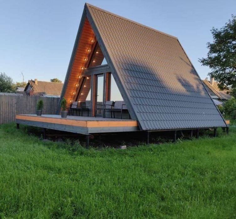Construim case din structura de lemn si cabane stil A Frame