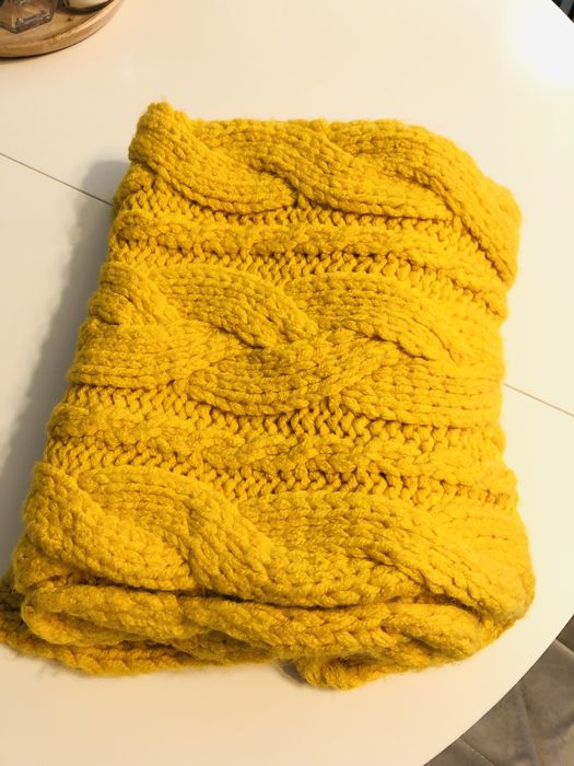 fular Zara, galben, nou