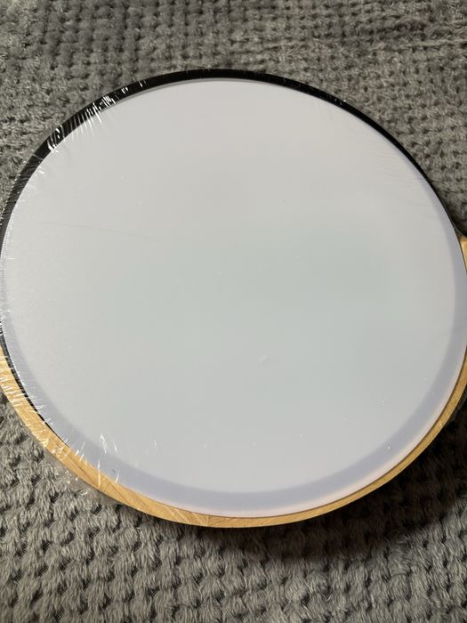 Lampă de tavan rotundă LED Kambo din lemn 24W