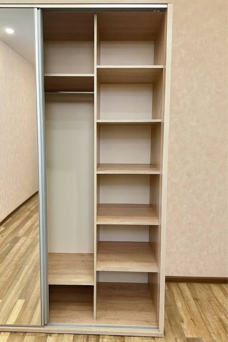 Шкаф купе, мдф, 220х180 см,зеркальный, для гостиной, прихожей, спальни