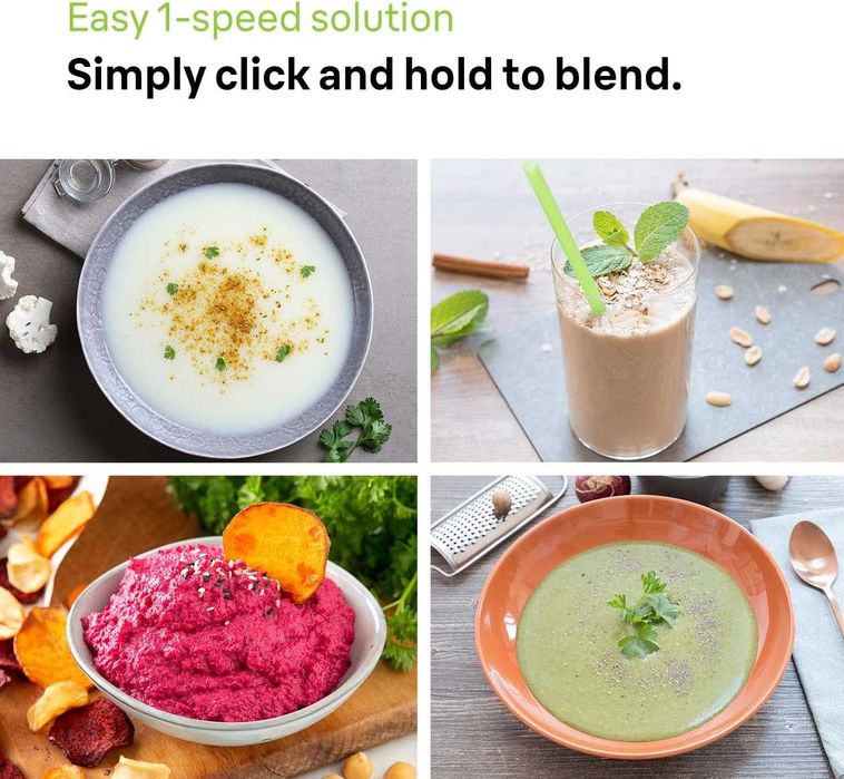 Braun Multi Quick 1, 450W, Ръчен блендер, Една скорост, 0.600L кана