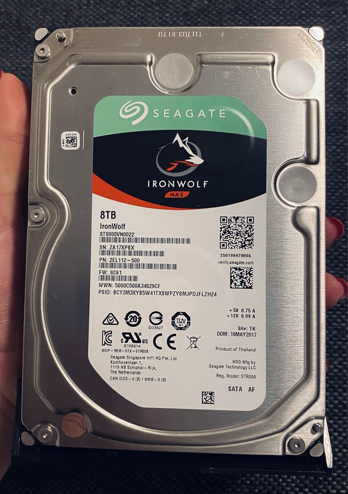 Seagate IronWolf (7200RPM, 3.5-inch, 256MB Cache) 8TB Internal Hard