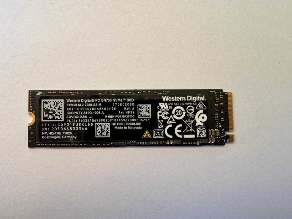SSD NVMe 512GB M2 2230/2280 Gen3 Gen4 WD SK hynix Intel Kioxia Micron