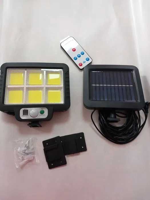 Set 3 Proiector Led Solare cu Senzor de Mișcare și Telecomandă, 250W