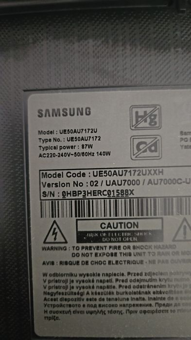 Samsung UE50AU7172 - defect banda LED