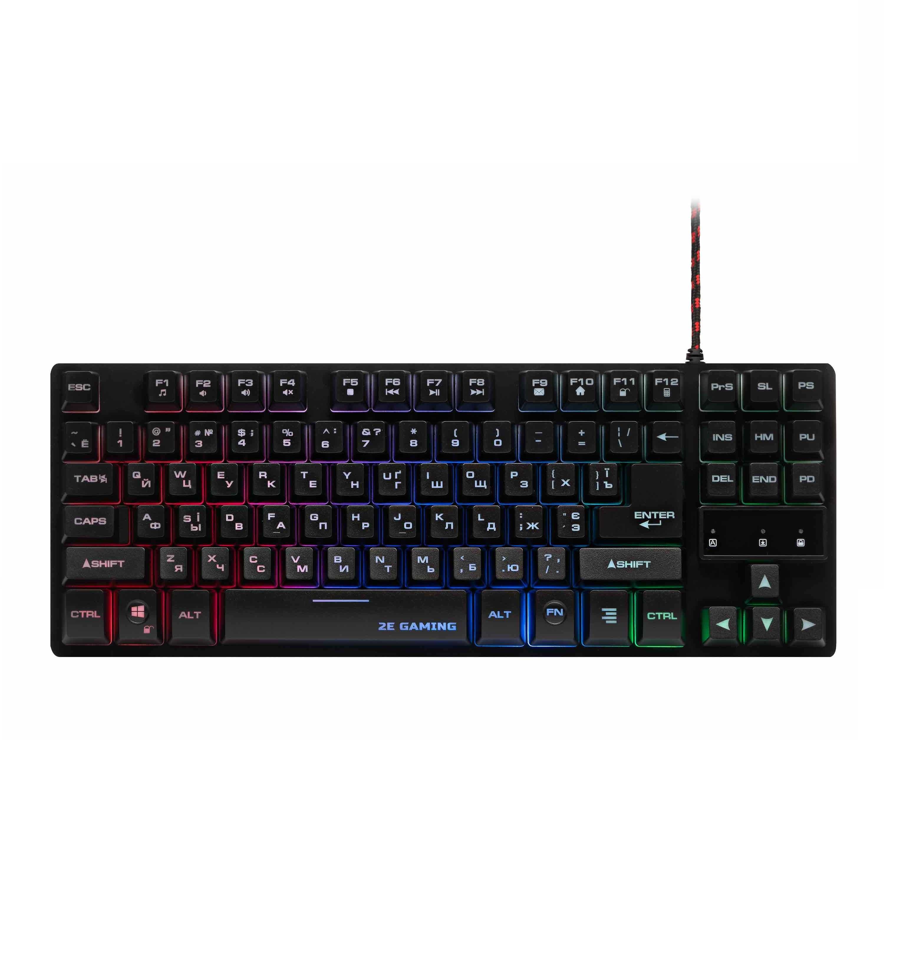 ; Игровая клавиатура KG290 LED USB 87 key Black