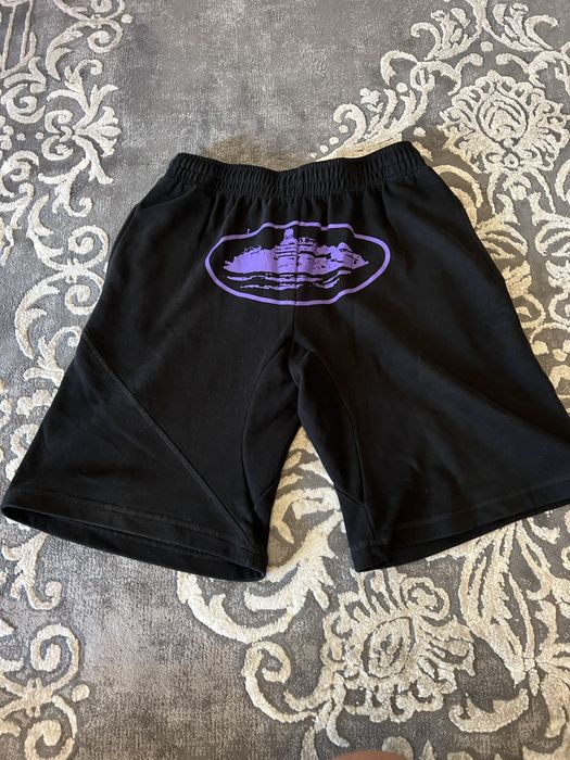 Pantaloni scurti Corteiz print white/purple