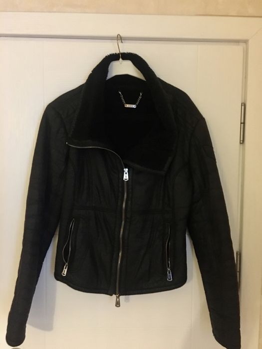 Дамско черно яке от плат - AMN